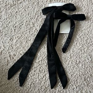 NWT Anthropologie Black Bow Barrettes
